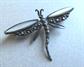 Sterling Silver Marcasite Dragonfly Pin Fine Jewelry