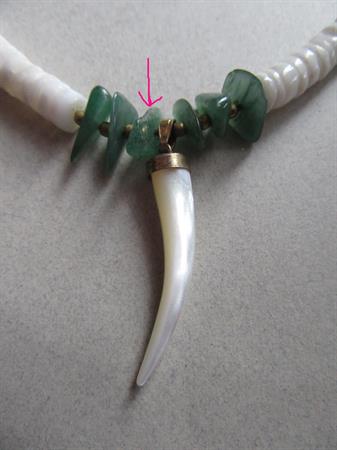 1970's Pucca Shell Necklace Pearl Horn Pendant