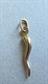 18k Gold Italian Horn Cornuto Pendant or Charm Lucky  0.5 Grams