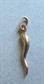18k Gold Italian Horn Cornuto Pendant or Charm Lucky  0.5 Grams