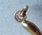 18k Gold Italian Horn Cornuto Pendant or Charm Lucky  0.5 Grams