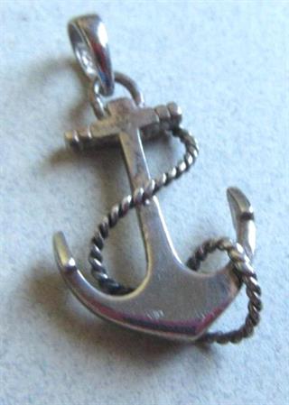 Vintage Sterling Silver Anchor Pendant Fine Jewelry