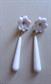 Vintage Trifari White Flower Clip Earrings Signed Jewelry