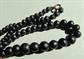 Vintage Black Beads Necklace With 10K Clasp Gutta Percha? Vulcanite? Bog Wood?
