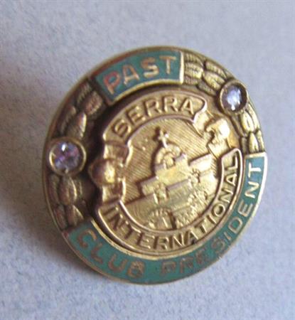 Vintage Serra International Past Club President Pin Gold Filled 
