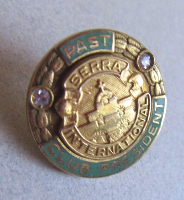 Vintage Serra International Past Club President Pin Gold Filled 