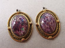 Foiled Glass Earring Parts Jewelry Making 