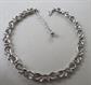 Vintage 1950's Trifari Silver Tone Bow Choker Necklace Signed Jewelry