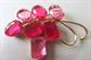 Vintage Pink Lucite Pin Germany Signed Jewelry