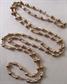 Vintage Monet Copper Gold Tone Metal Necklace Duo Strung on Chain Signed Jewelry