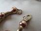 Vintage Monet Copper Gold Tone Metal Necklace Duo Strung on Chain Signed Jewelry