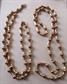 Vintage Monet Copper Gold Tone Metal Necklace Duo Strung on Chain Signed Jewelry