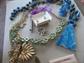 Vintage and Up  Jewelry Lot Stone Tiki Necklace Lucite Rhinestone Rarrings Florapn
