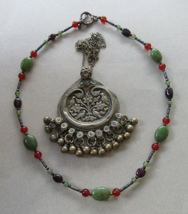 Vintage Banjara Necklace and Genuine Stone