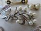 Vintage And Up Jewelry Lot Crystal Beads Rhinestone Pins JJ 
