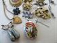Vintage Jewelry Lot Pins Zentall Damascene Heart And Key Bracelet Cloisonné Locket and More