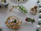 Vintage and Up Jewelry Lot Rhinestone Hummingbird Pin Jade 