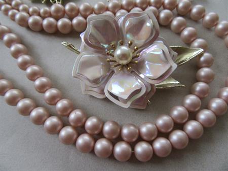 Vintage Pink Jewelry Lot 