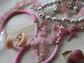 Vintage Jewelry Lot Mod Necklace Rose Quartz Kramer Earrings