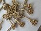 Vintage Gold Tone Jewelry Lot Pins Necklace Leaves Accorn Heart