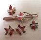 Vintage Enameled Maple Leaves Canada Souvenir Pins and Tie Bar Summerside Niagara Falls