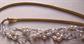 Crystal and Faux Pearl Station Gold Tone Mesh Necklace 