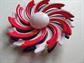 Vintage Mod Metal Pinwheel Pin Red White Blue 1960's Fashion