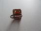 Vintage 1970's Red Rhinestone Adjustable Ring Renaissance Costume Accessories