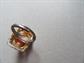 Vintage 1970's Red Rhinestone Adjustable Ring Renaissance Costume Accessories