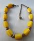 Chunky  Bakelite Choker Necklace Butterscotch Vintage Jewelry