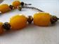 Chunky  Bakelite Choker Necklace Butterscotch Vintage Jewelry