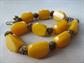 Chunky  Bakelite Choker Necklace Butterscotch Vintage Jewelry