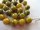 Vintage Genuine Bakelite Choker Necklace Beads Yellow Creamed Spinach For Restringing Destash