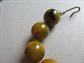 Vintage Genuine Bakelite Choker Necklace Beads Yellow Creamed Spinach For Restringing Destash