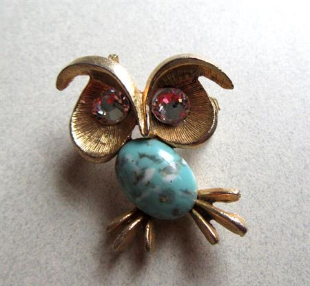 Vintage Barn Owl Pin Birder Birding