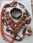 Vintage  and Up Jewelry Lot Stone Copper Celluloid Necklaces Bracelet