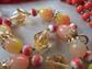 Vintage Orange and Red Lucite Necklaces Lot Crafting Beads Faux Pearls Destash Repurpose