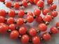 Vintage Orange and Red Lucite Necklaces Lot Crafting Beads Faux Pearls Destash Repurpose