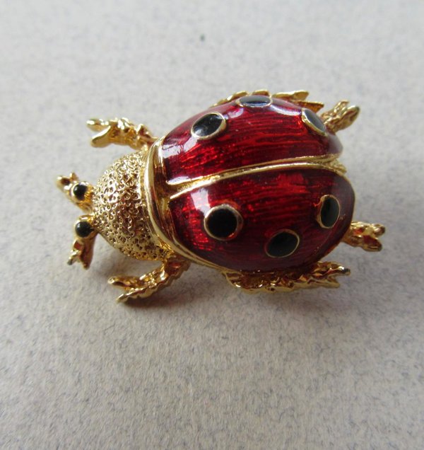 Ladybug Pin Insect Figural