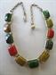 Vintage Multi Color Bakelite Choker Necklace 