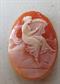 Vintage Carved Cameo Cabachon Women Playing Harp Jewelry Making Destash 