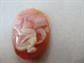 Vintage Carved Cameo Cabachon Women Playing Harp Jewelry Making Destash 