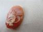 Vintage Carved Cameo Cabachon Women Playing Harp Jewelry Making Destash 