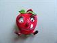 Anthropomorphic Apple Pin Sticking Out Tongue Figural Vintage Jewelry