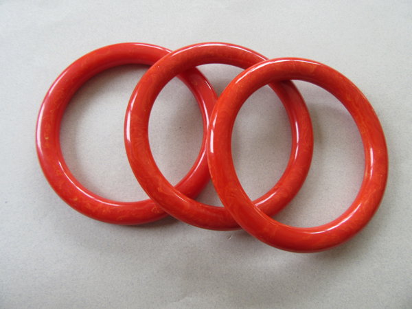 Vintage Bakelite Bangle Bracelet Lot Paprika 