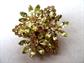 Citrine Rhinestone Pin Vintage Jewelry