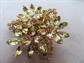 Citrine Rhinestone Pin Vintage Jewelry