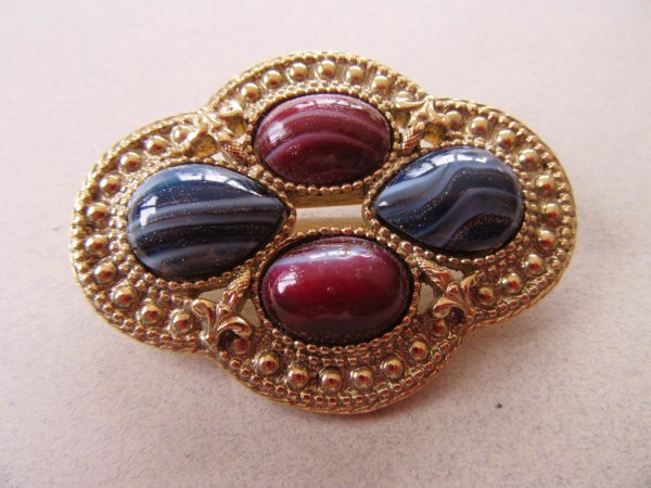 Vintage Venetian Glass Pin 