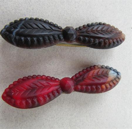 Vintage Czech Glass Bow Pins