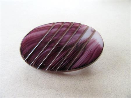 Vintage Purple Czech Glass Pin